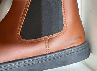 Stivaletti bimbo in pelle marrone brand Pecora