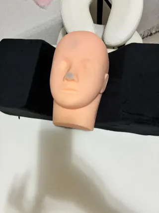 Cojín facial ergonómico para camilla,  de látex