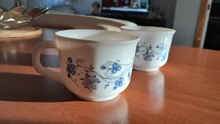 Set 2 Tazze Porcellana Blu e Bianche