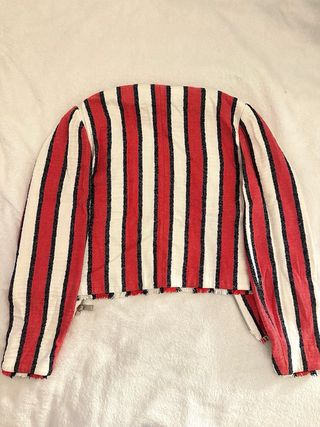 Chaqueta ZARA rayas roja y blanca