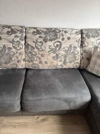 Divano 3 posti chaise longue grigio