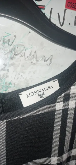 Abito bambina Monnalisa a quadri scamiciato