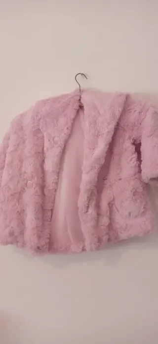 Pelliccia finta rosa bambina 24/36 mesi Prenatal