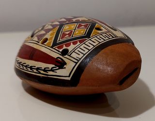 Ocarina o flauta Peruana antigua barro cocido a ma