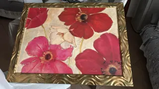 Quadro floreale con fiori rossi