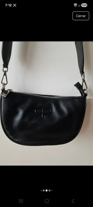 Bolso negro media luna