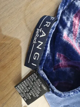 Pañuelo tipo bufanda Terciopelo Seda Azul Púrpura