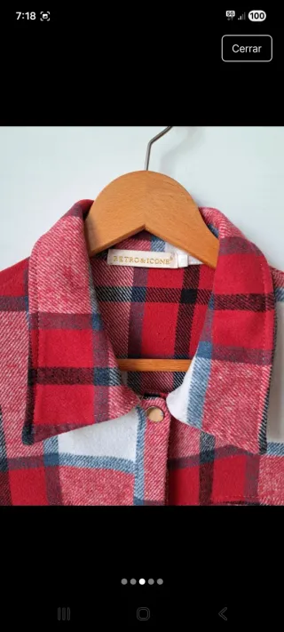 Camisa cuadros roja y blanca