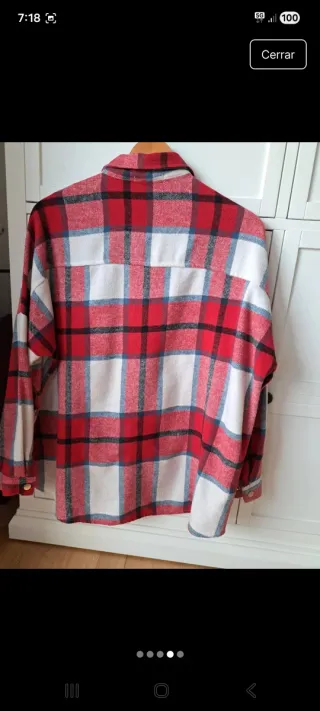 Camisa cuadros roja y blanca