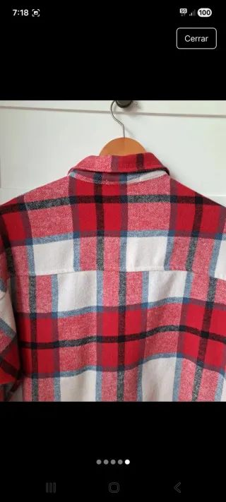 Camisa cuadros roja y blanca