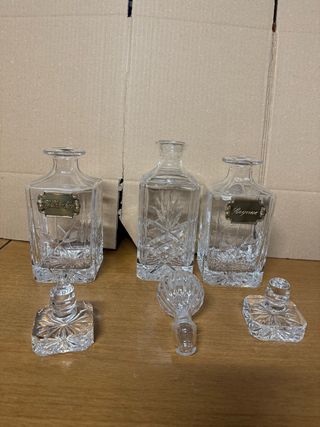 RCR Set 3 Bottiglie Cristallo Cognac/Whisky