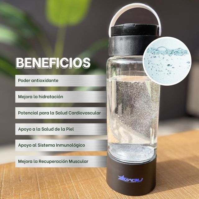 2VABU Botella H2O Hidrogenada 1400PPB H2 Molecular