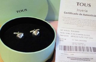 GEMELOS DE PLATA DE TOUS. LEY 925 milesimas