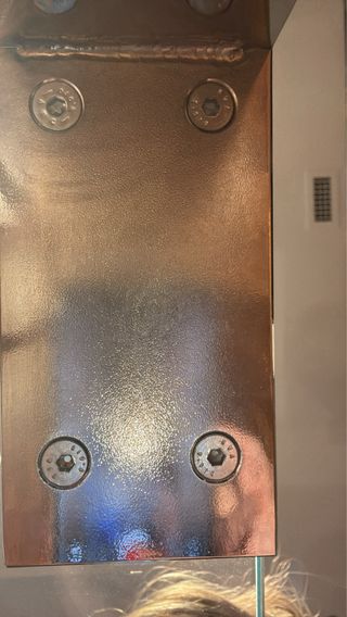 Tavolo cristallo con gambe acciaio