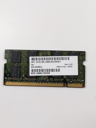 Ram 2 GB. 2Rx8 PC2-6400S-666-12-E3 Samsung