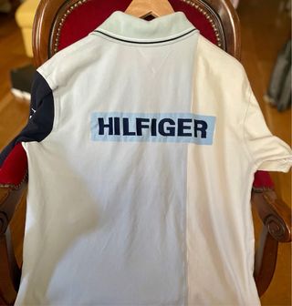 Polo Tommy Hilfiger XL Bianco Blu Celeste