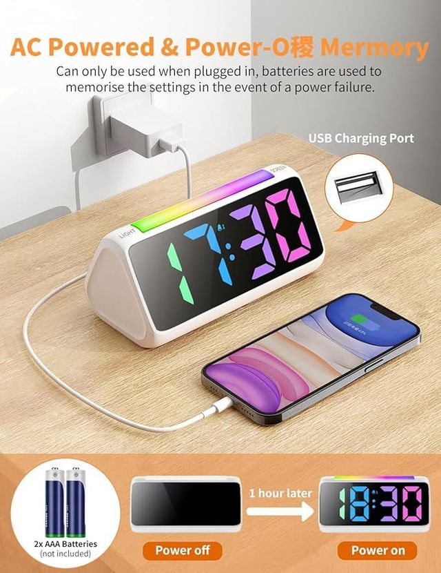 Despertador Digital Netzu con Luz LED