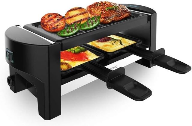 Raclette con Grill Eléctrico para 2 Personas