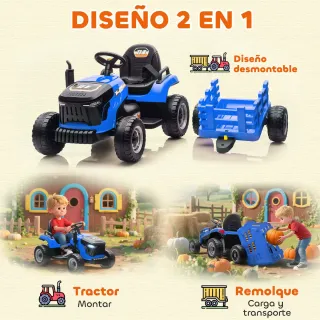 Trattore elettrico per bambini blu
