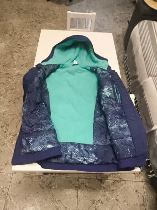 Chaqueta de nieve Quechua azul y verde