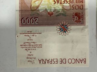 2 Banconote Pesetas Spagna 1000 e 2000