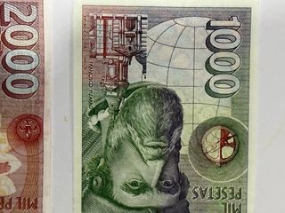 2 Banconote Pesetas Spagna 1000 e 2000