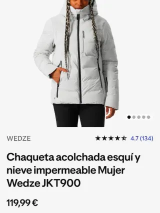 Chaqueta acolchada impermeable mujer