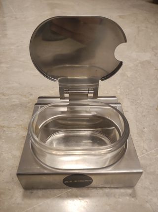 Formaggiera Alessi cristallo e Metallo