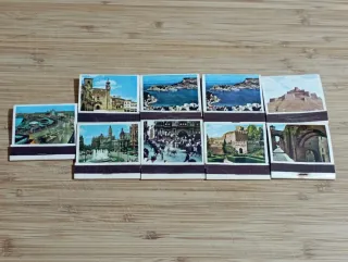 Scatole di fiammiferi di città spagnole