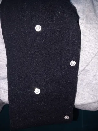 Collant Goldenpoint con fiorellini strass TG S/M