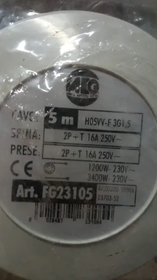 Prolunga elettrica 2 prese