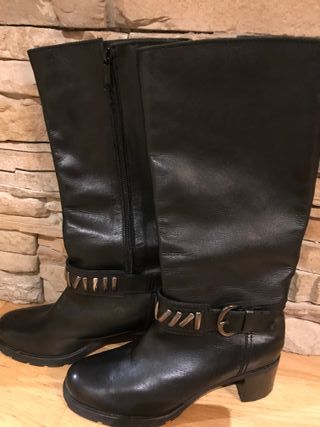 Botas altas Farrutx piel negras talla 36