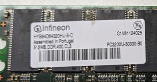 Ram iNFINEON 512MB PC3200 DDR-400MHz CL3 184 Pin