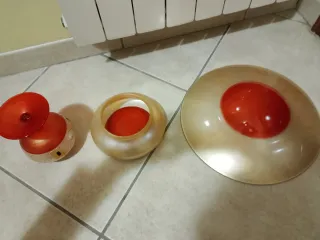 Set centrotavola in vetro decorato