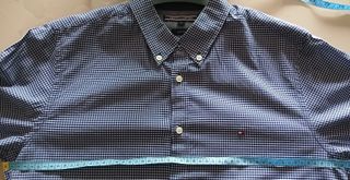 Camisa Tommy Hilfiger Cuadros Azul y Blanco