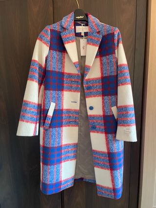 Abrigo cuadros GIANNI PERNAUD Talla M