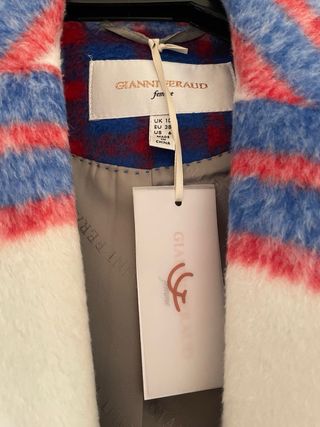 Abrigo cuadros GIANNI PERNAUD Talla M