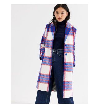 Abrigo cuadros GIANNI PERNAUD Talla M