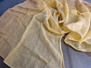 Pañuelo 100% Lino Francés naranja