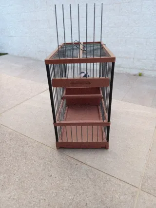 Jaula para Jilgueros Marrón y Negra
