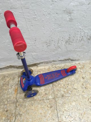 Patín infantil 3 ruedas azul