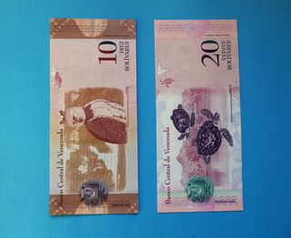 2 Banconote Venezuela 2014 Non Circolanti