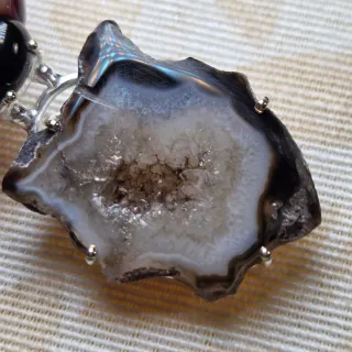 Colgante Plata 925 ágata y Ónix