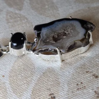 Colgante Plata 925 ágata y Ónix