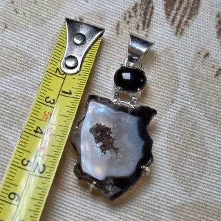 Colgante Plata 925 ágata y Ónix