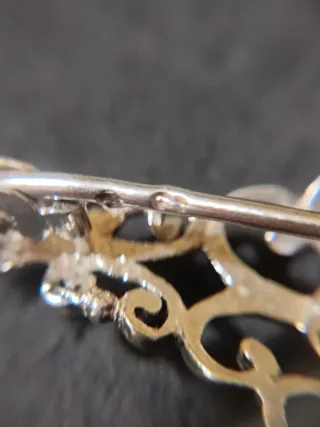 Broche Plata con Piedra Verde