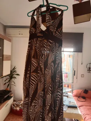 Vestido largo estampado talla 46
