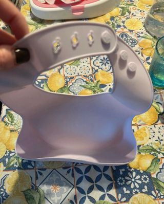 Bavaglino in silicone lilla