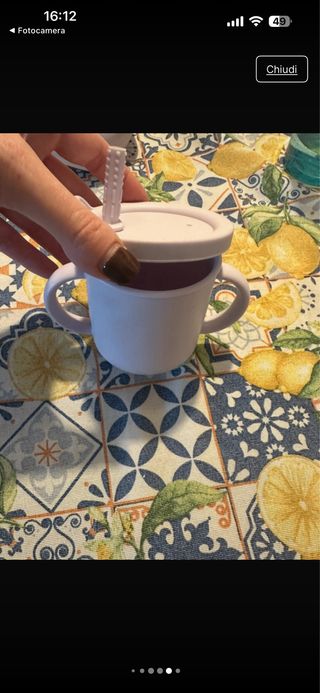 Tazza svezzamento silicone lilla