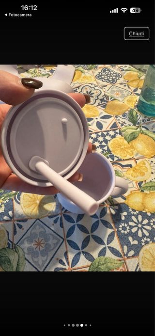 Tazza svezzamento silicone lilla